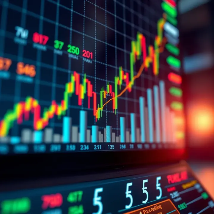 Forex trading chart showing upward trend with Nigerian Naira currency symbols