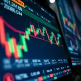 Digital screen displaying forex trading charts and currency pairs with Nigerian naira symbol