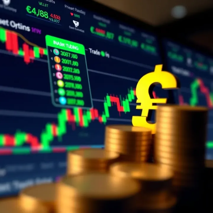 Illustration of a trading platform interface with Nigerian currency symbols