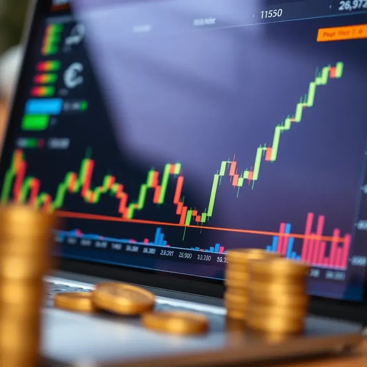 Illustration showing fundamental forex trading concepts with charts and currency symbols
