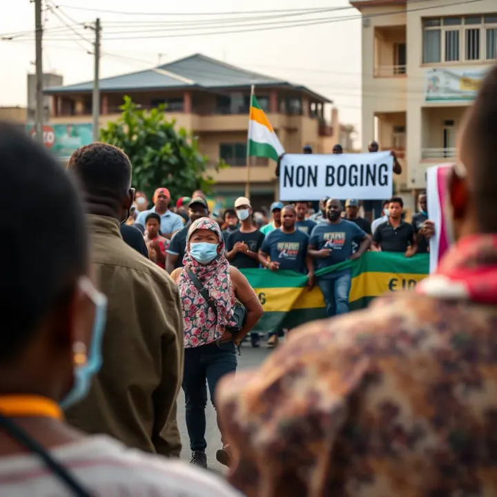 Supportive community gathering highlighting inclusivity and acceptance in a Nigerian urban setting