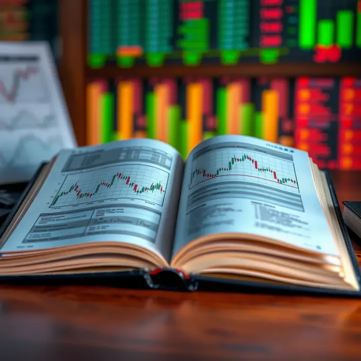 Open book displaying charts and notes on forex trading strategies for Nigerian market