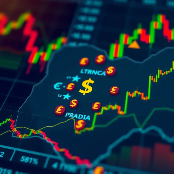 Map of Nigeria with currency symbols and financial graphs representing trading opportunities