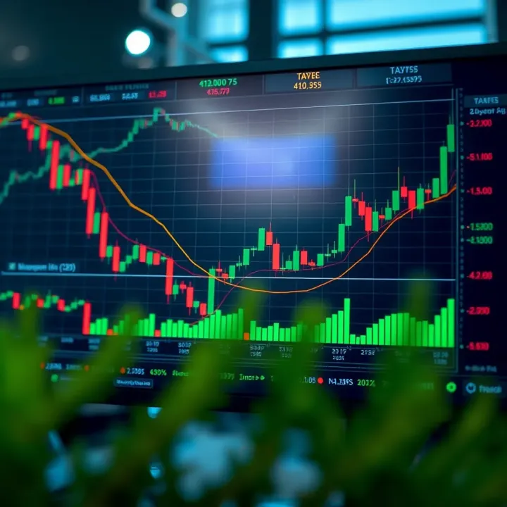 Chart displaying forex trading strategies and risk management techniques