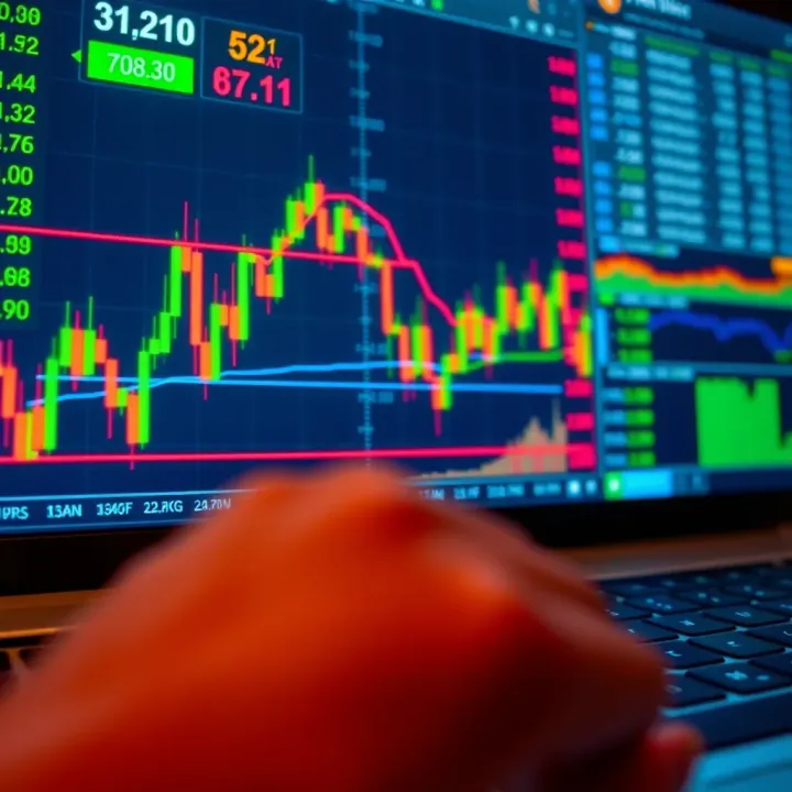 Forex trading platform interface displaying currency pairs and market data