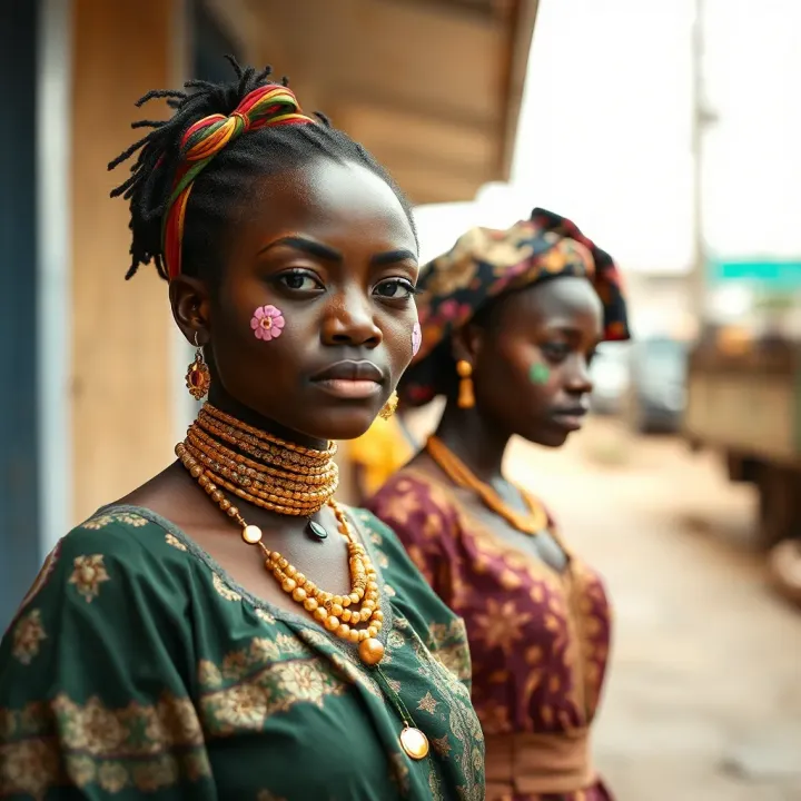 Visual representation of diverse gender identities challenging binary norms in a Nigerian context