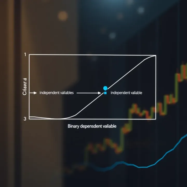 Conceptual Diagram of Variable Relationships in Binary Logistic Regression Diagram illustrating relationship between independent variables and binary dependent variable in logistic regression
