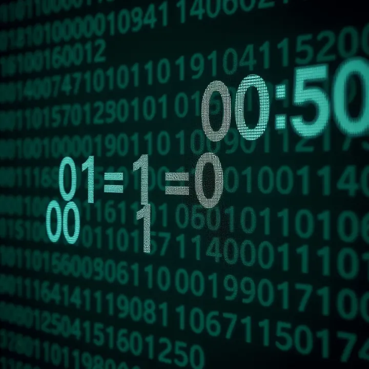 Illustration showing addition of binary digits with carry mechanism highlighted