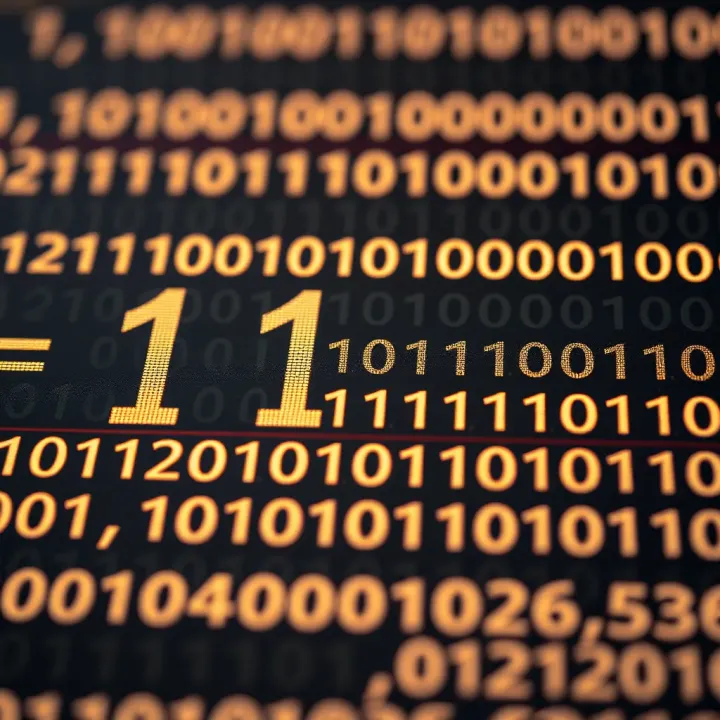 Example showing subtraction of two binary numbers with detailed bitwise calculation