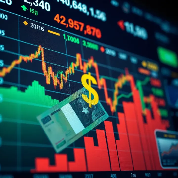 Chart showing currency exchange rates with Nigerian Naira symbol highlighting forex opportunities in Nigeria