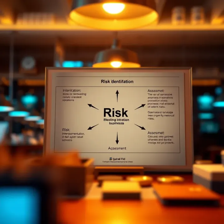 Diagram illustrating the identification and assessment of potential risks in business operations